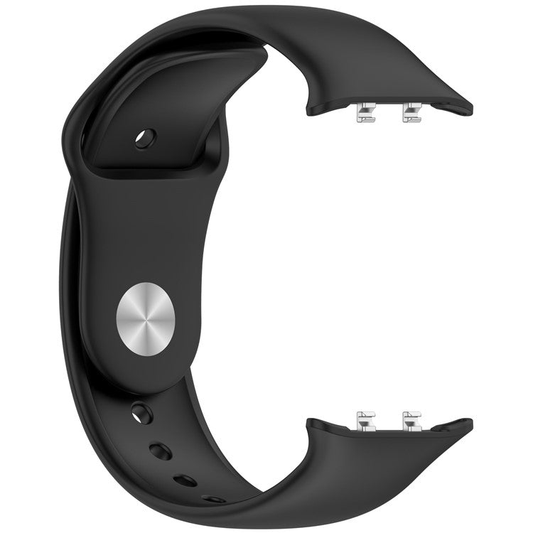 For Honor Watch 5 Silicone Watch Band Reverse Buckle Wrist Strap - Black