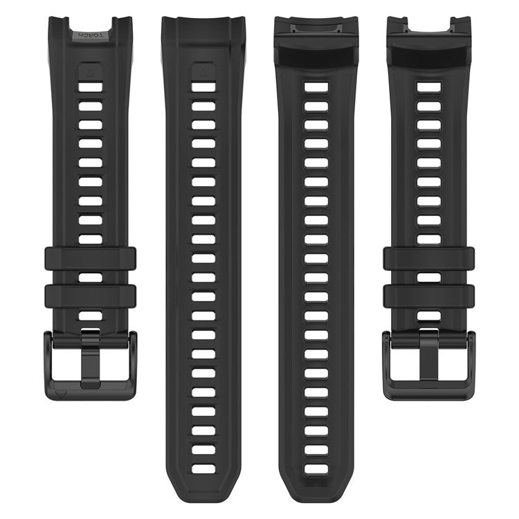 For Garmin Instinct 3 45mm Watch Band 22mm Silicone Replacement Strap - Twilight Blue + Orange