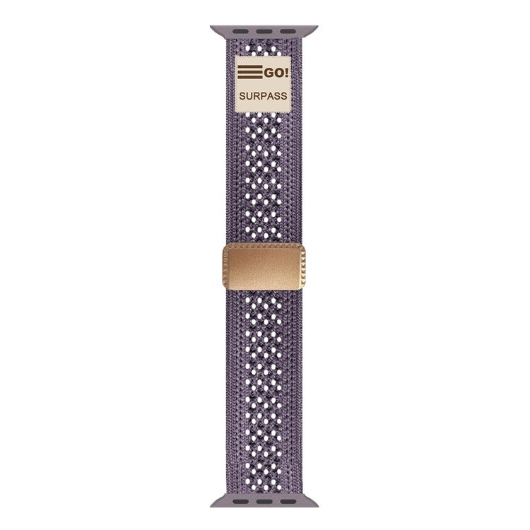 Watch Band For Apple Watch Series 10 9 8 7 SE (2023) SE (2022) SE 3 2 1 42mm 41mm 40mm 38mm Nylon Sport Breathable Strap - Smoky Purple