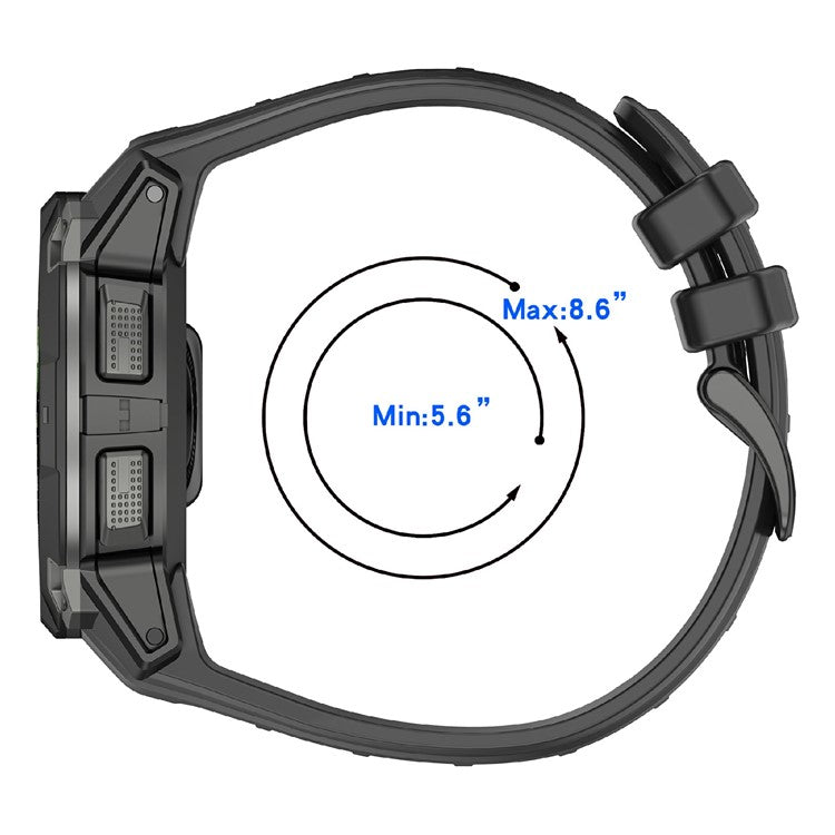 22mm Silicone Strap For Garmin Instinct 3 Solar  /  Instinct 3 AMOLED 45mm Replacement Watch Band - Dark Orange