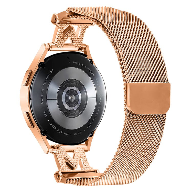 M-Type Milanese Bands for Huami Amazfit Bip 3 / Bip 3 Pro Stainless Steel Metal Strap - Rose Gold