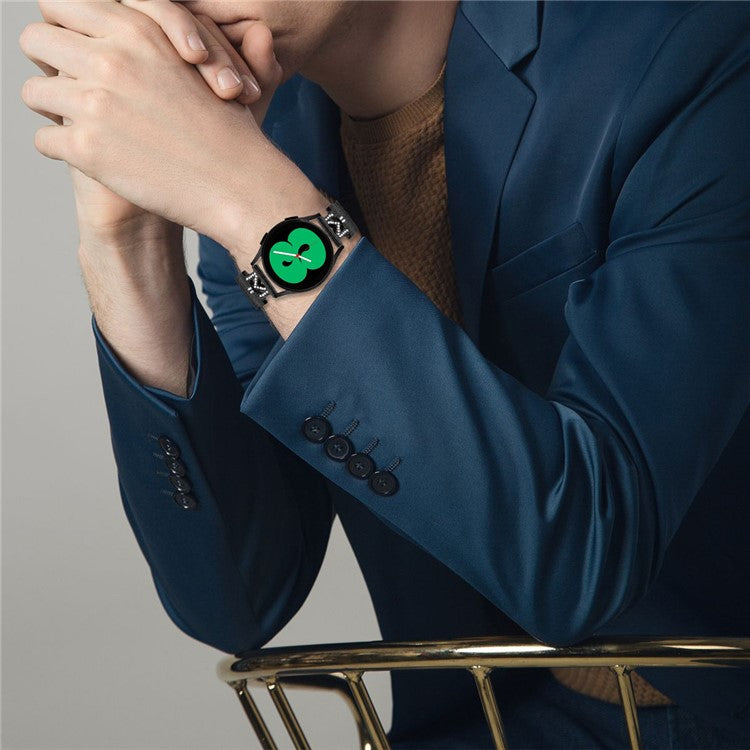 M-Type Milanese Bands for Realme TechLife Watch S100 Stainless Steel Metal Strap - Black