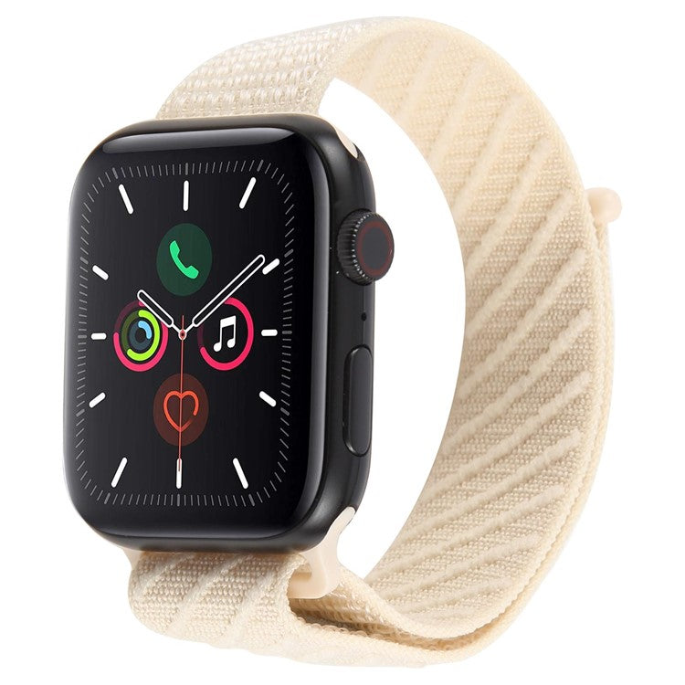 Watch Band For Apple Watch Series 10 Ultra 9 8 7 SE 6 5 4 3 2 1 46mm 49mm 45mm 44mm 42mm Nylon Sport Loop Strap - Starlight
