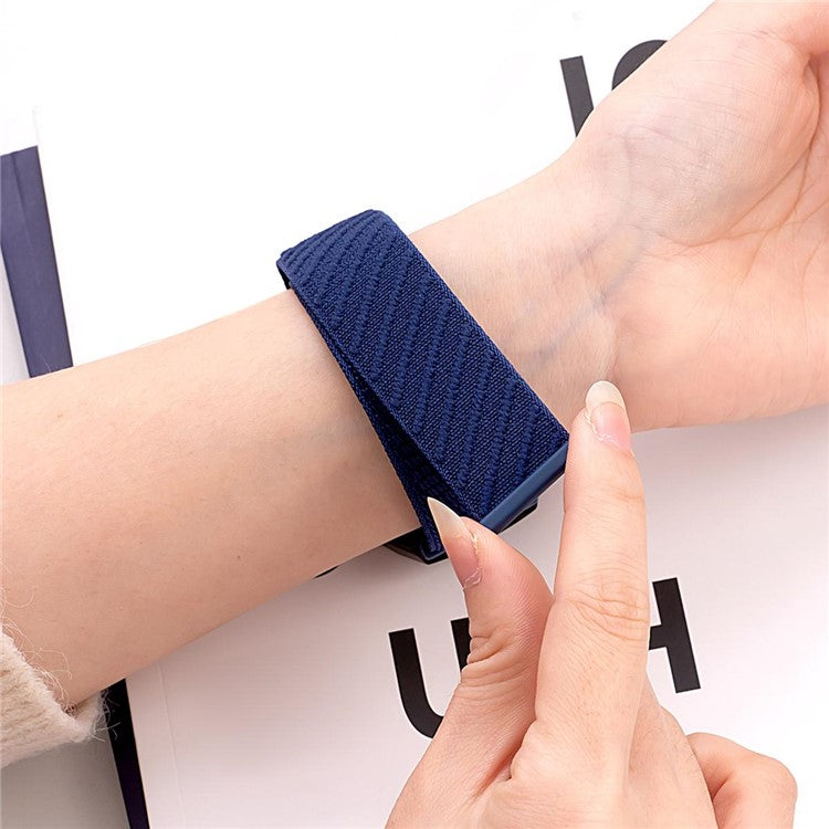 22mm Watch Band For Huawei Watch GT 5 Pro 46mm / GT 5 46mm / GT 4 46mm / Watch 4 / Samsung Galaxy Watch3 Nylon Loop Strap  - Grey