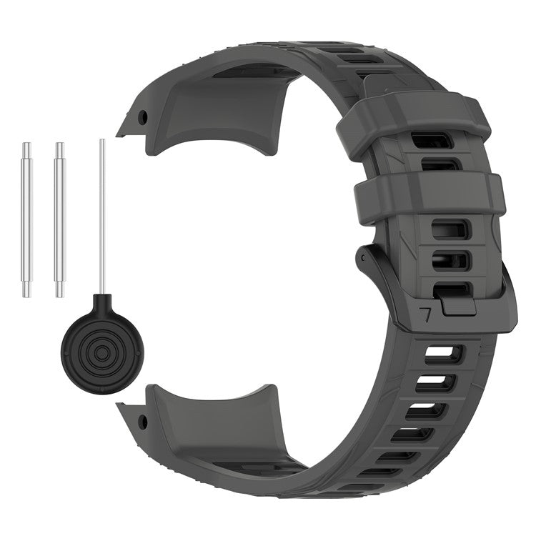 For Garmin Instinct 3 50mm Dual Color Smartwatch Band Sports Breathable Silicone Strap - Coal Black+Black