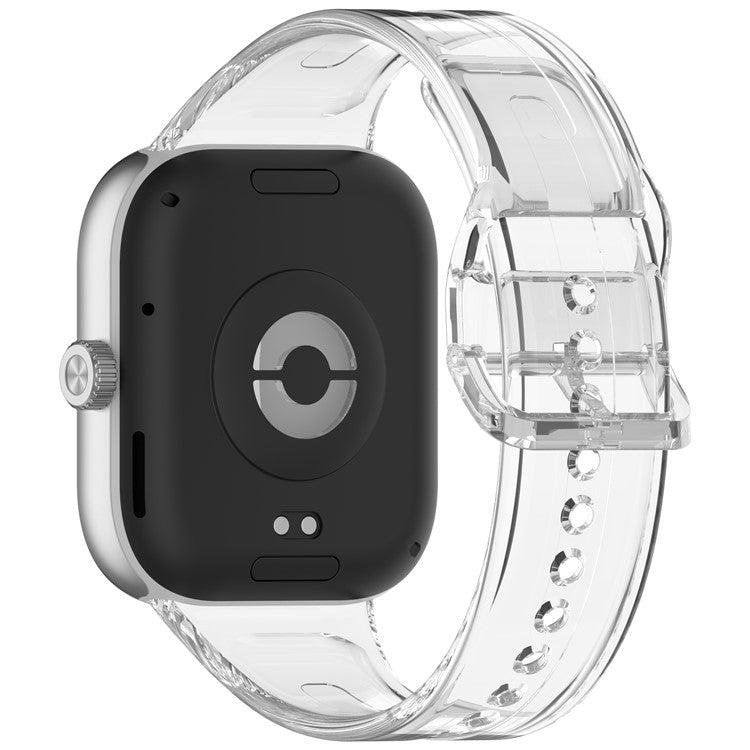 TPU Watch Strap for Xiaomi Smart Band 9 Pro / 8 Pro / Redmi Watch 5 / 4 Color Changing Clear Wrist Band - Transparent