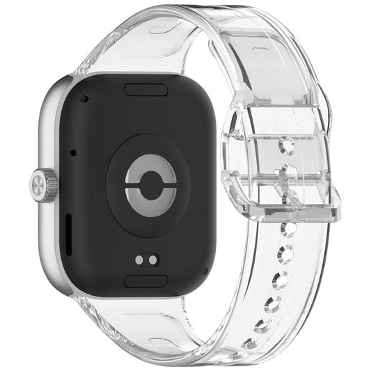 TPU Watch Strap for Xiaomi Smart Band 9 Pro / 8 Pro / Redmi Watch 5 / 4 Color Changing Clear Wrist Band - Transparent