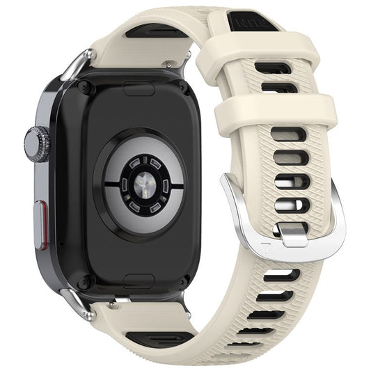 For Huawei Watch D2 Dual Color Smartwatch Band Sports Silicone Strap - Starlight+Black