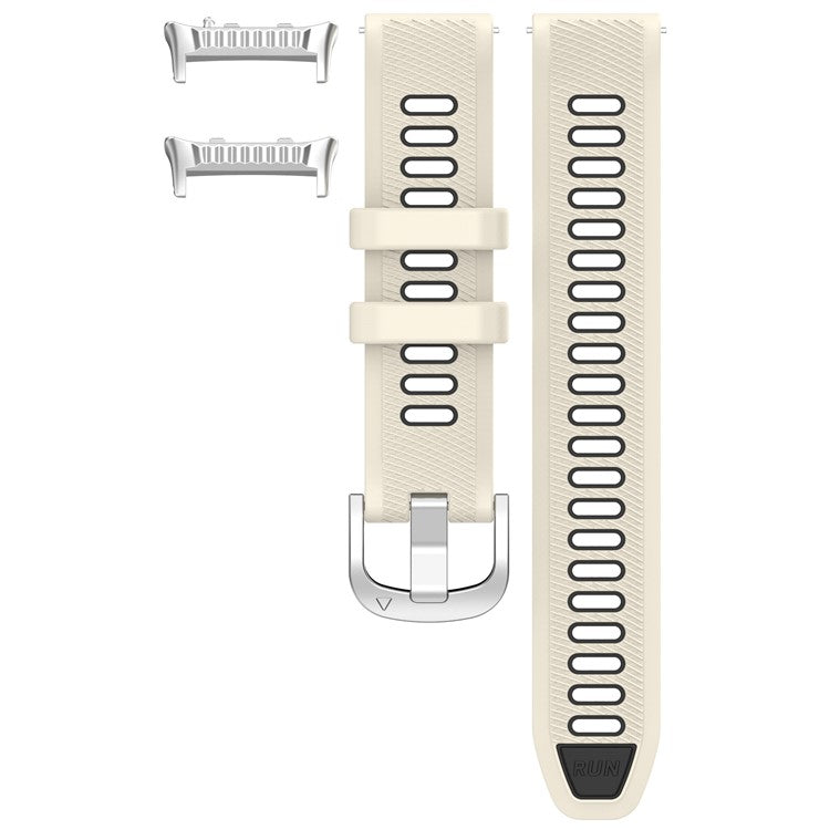 For Huawei Watch D2 Dual Color Smartwatch Band Sports Silicone Strap - Starlight+Black