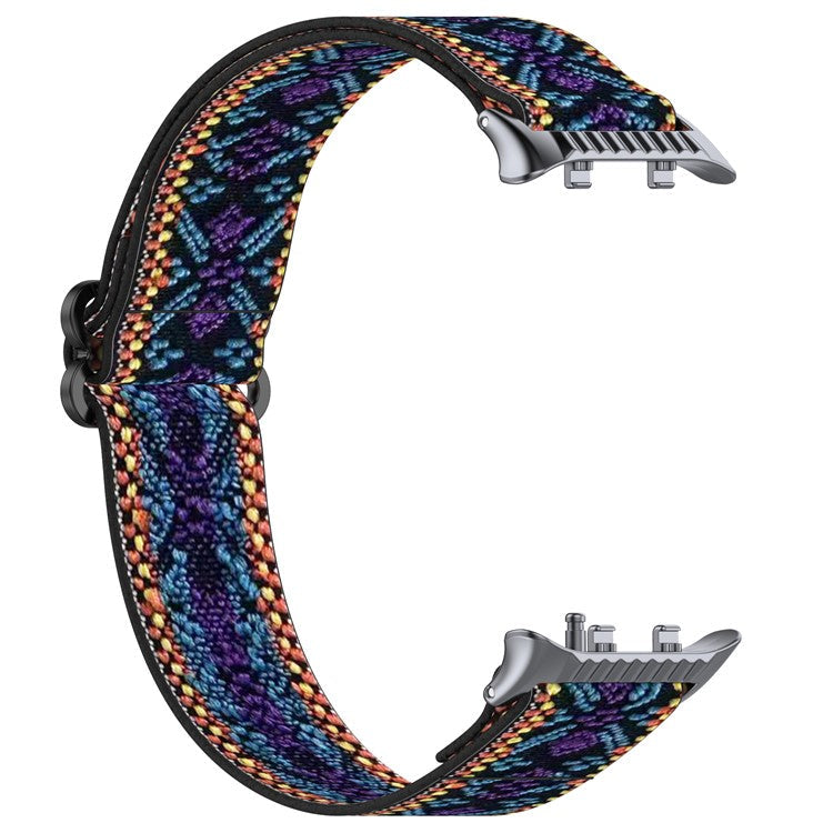For Huawei Watch D2 Watch Band Nylon Braided Elastic Slide-Lock Clasp Breathable Strap - Blue Purple