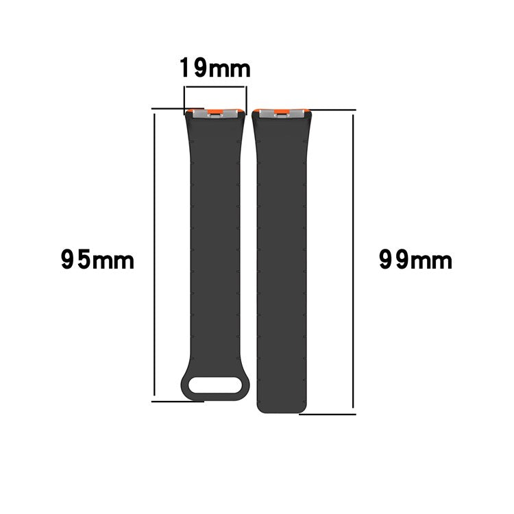 Watch Band For Huawei Band 10  /  9  /  8 Magnetic Dual-Color Silicone Strap - Milk Tea  /  Rock White