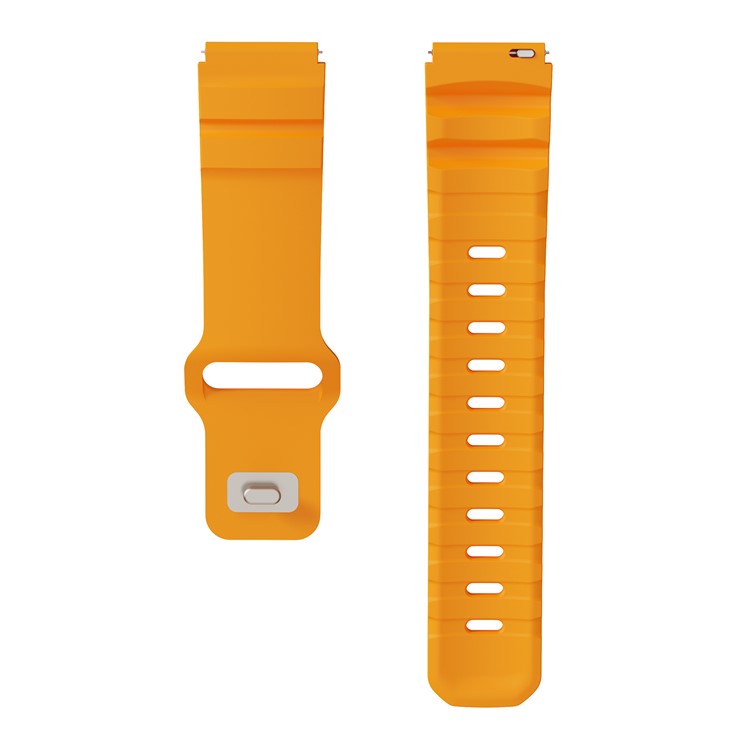 For Huawei Watch GT 5 46mm Fluorubber Strap 22mm Universal Adjustable Watch Band - Yellow