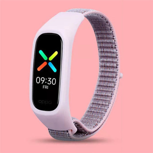 Nylon Watchband Adjustable Smart Watch Strap for OPPO Band Style/EVA Limited Edition - Pink