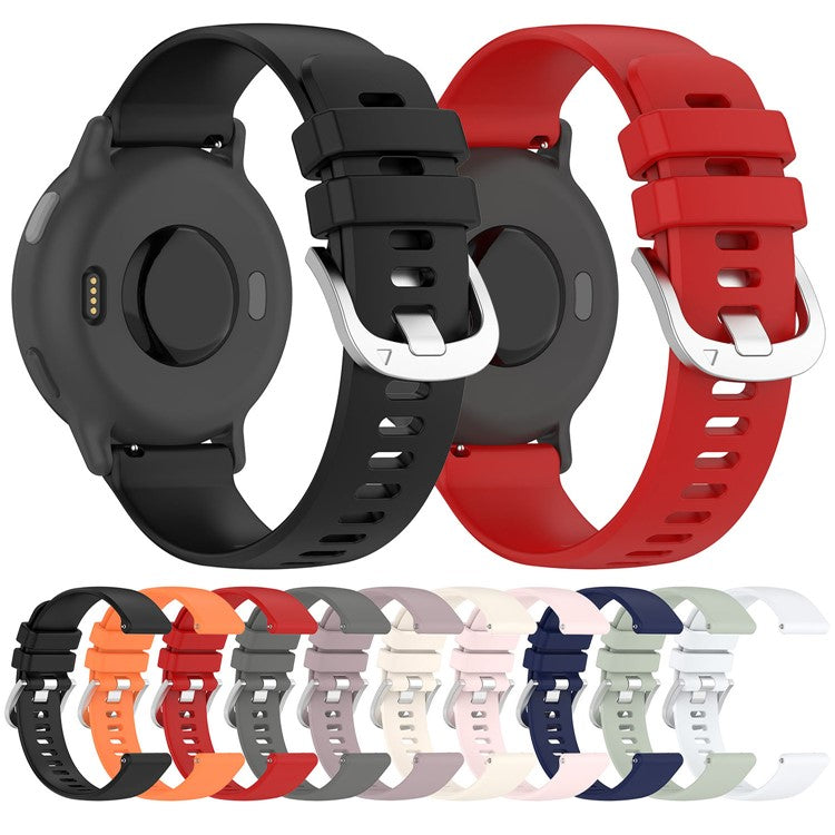 For Garmin Approach S50 Smartwatch Band 20mm Adjustable Sports Silicone Strap - Dark Grey