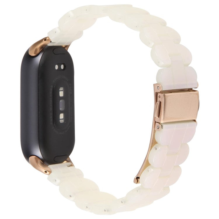 For Xiaomi Smart Band 9 / Band 8 Replacement Slim Resin Watch Strap with Adjustment Tool - Gradient White
