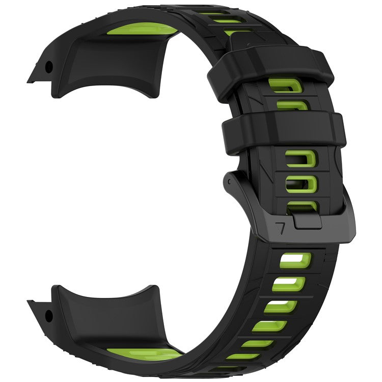 For Garmin Instinct 3 Solar 50mm  /  AMOLED 50mm Watch Band 26mm Dual Color Silicone Replacement Strap - Black  /  Green