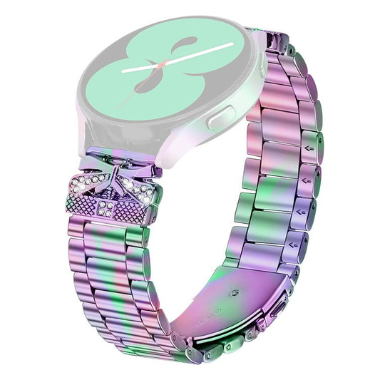 Replacement Strap for Samsung Galaxy Watch3 41mm Butterfly Rhinestones Decor Watch Band - Colorful