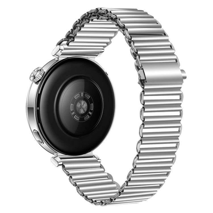For Nokia Withings Steel HR 36mm / Steel Stainless Steel Watch Band Slingshot Buckle Loop Strap - Silver