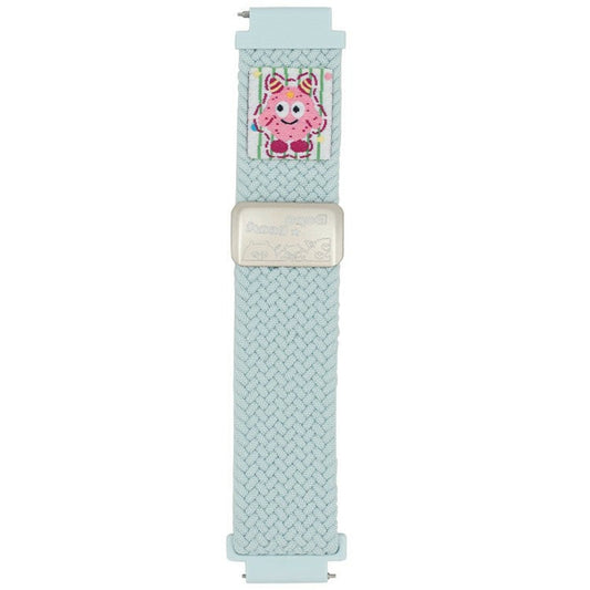 20mm Nylon Strap for Samsung Galaxy Watch6 Classic / 6 / 5 Pro Little Monsters Decor Braided Watch Band - Mint Green