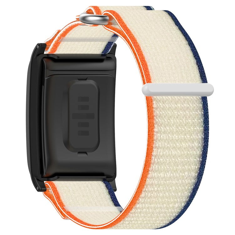 KALEBOL For WHOOP 4.0 Watch Strap Magic Tape Nylon Woven Wrist Band - Orange  /  Beige