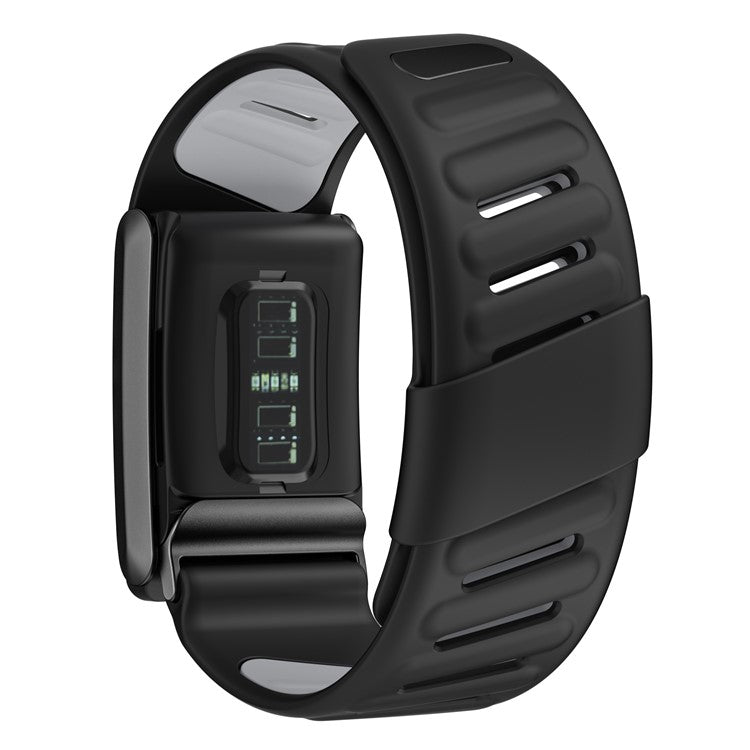 KALEBOL For WHOOP 4.0 Watch Strap Adjustable Breathable Silicone Wrist Band - Black  /  Light Grey