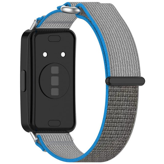KALEBOL Watch Strap For Huawei Band 10  /  9  /  8 Adjustable Nylon Breathable Wrist Band - Blue  /  Grey