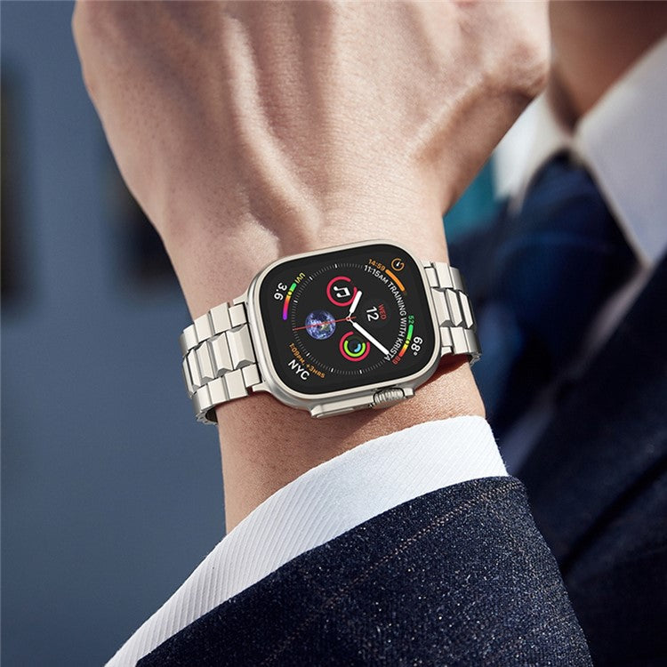 Wrist Band for Apple Watch Series 10 Ultra 9 8 7 SE 6 5 4 3 2 1 46mm 49mm 45mm 44mm 42mm Titanium Alloy Replacement Watch Strap - Blue+Gold