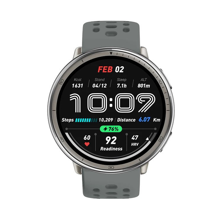 KALEBOL 20mm Strap for Samsung Galaxy Watch6 Classic 43mm 47mm / Watch6 40mm 44mm Multiple Holes Silicone Watch Band - Dark Grey