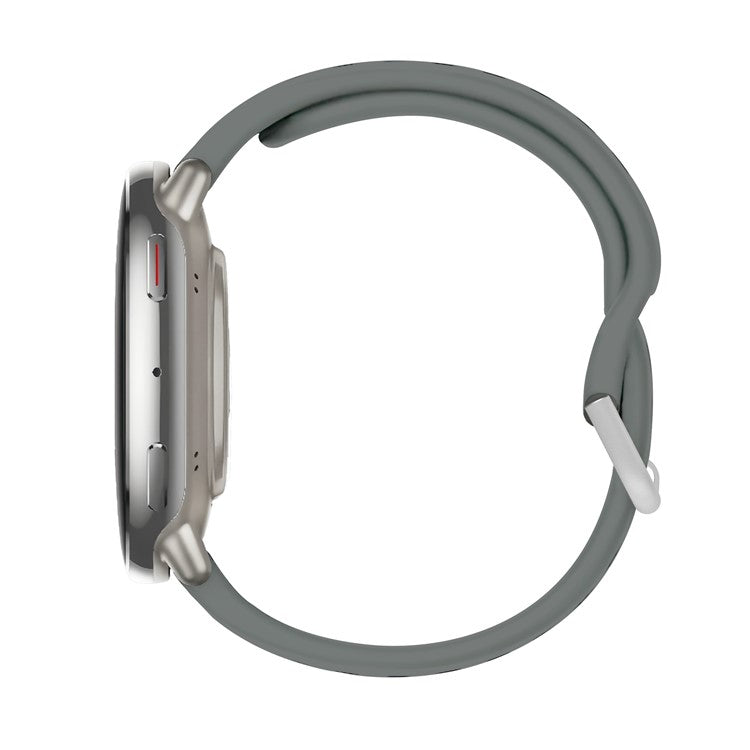 KALEBOL 20mm Strap for Samsung Galaxy Watch6 Classic 43mm 47mm / Watch6 40mm 44mm Multiple Holes Silicone Watch Band - Dark Grey