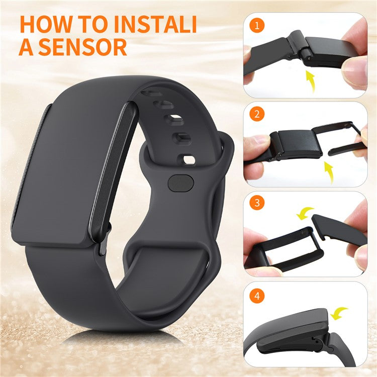 KALEBOL For WHOOP 4.0 Watch Band 8-Shaped Buckle Silicone Wristband Adjustable Strap - Orange