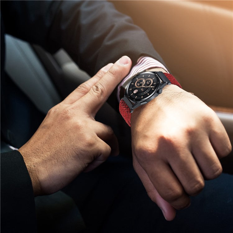20mm Universal Wrist Strap Magnetic Buckle Nylon Braided Smart Watch Band - Starlight
