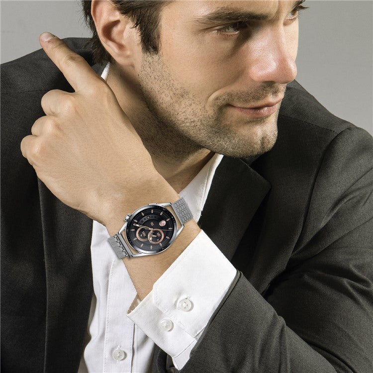 For Huawei Watch GT 3 SE Bands Stainless Steel Magnetic Clasp Watchband Wrist Strap - Titanium