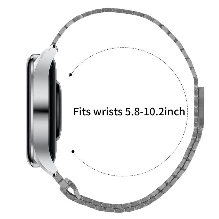 For Huawei Watch GT 3 SE Bands Stainless Steel Magnetic Clasp Watchband Wrist Strap - Titanium