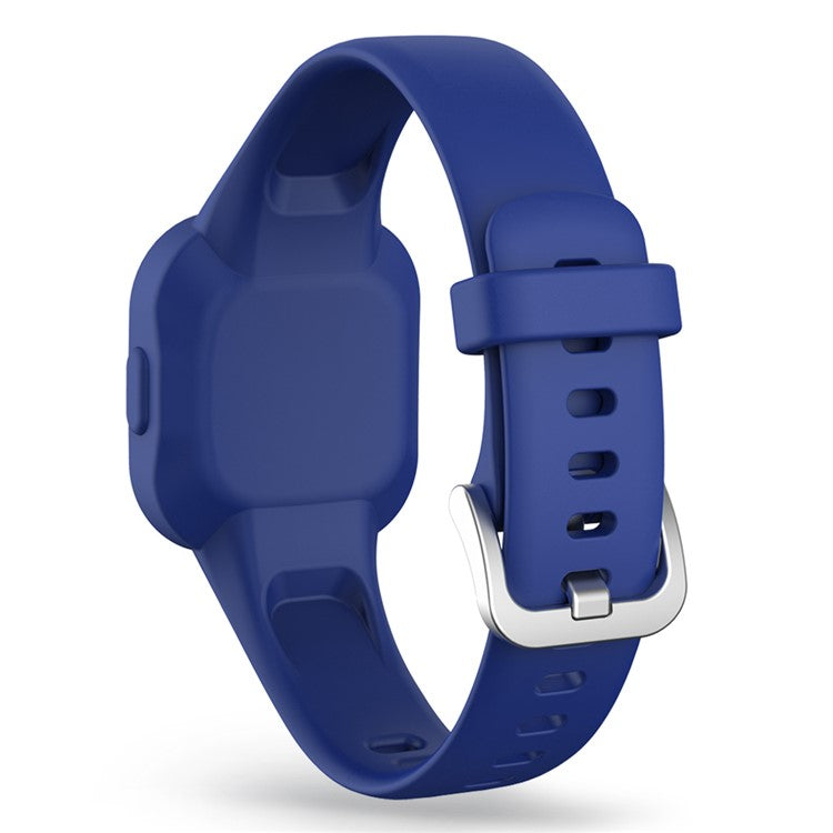 For Garmin Fit RJ3 / Vivofit JR3 Silicone Watch Band Pattern Printing Wrist Strap Replacement  - Navy Blue