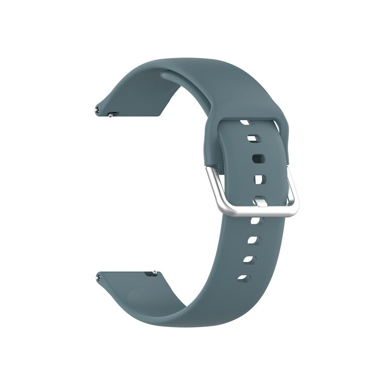 Replacement Sport Smartwatch Strap Silicone Wrist Band Small Size 22mm for YAMAY SW022/Imilab KW66 - Blackish Green