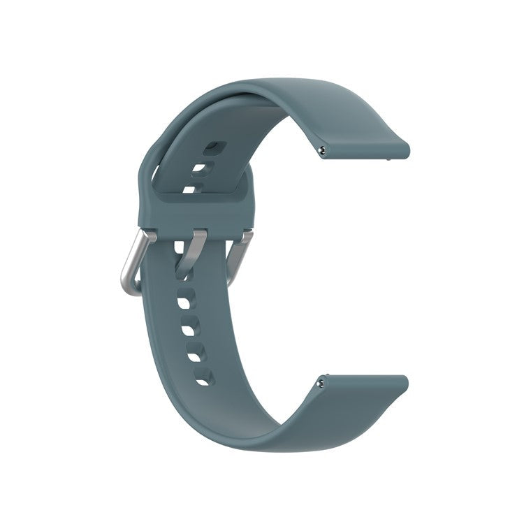 Replacement Sport Smartwatch Strap Silicone Wrist Band Small Size 22mm for YAMAY SW022/Imilab KW66 - Blackish Green