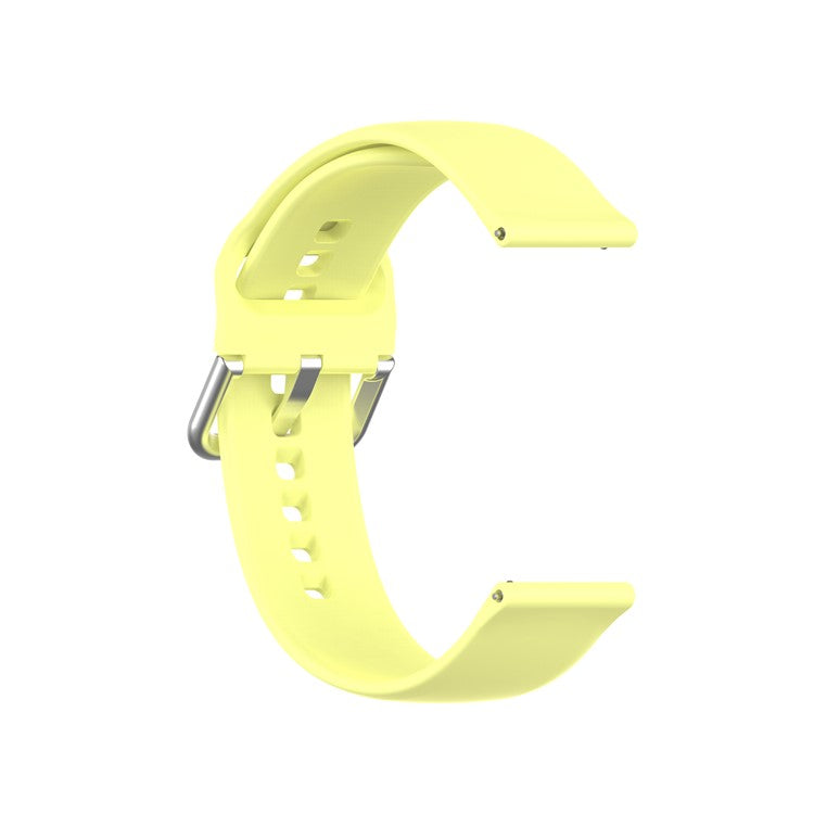 Silicone Sport Watch Band Replacement Wrist Strap Large Size 22mm for YAMAY SW022/Imilab KW66 - Yellow