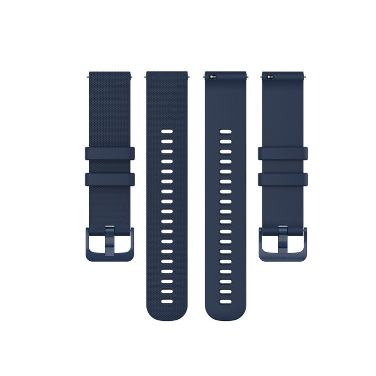 Replacement Silicone Smart Watch Band Adjustable Wrist Strap 20mm for Samsung Galaxy Watch4 Classic 46mm 42mm/Galaxy Watch4 44mm 40mm/Galaxy Watch 42mm/Garmin Vivoactive 3 - Navy Blue