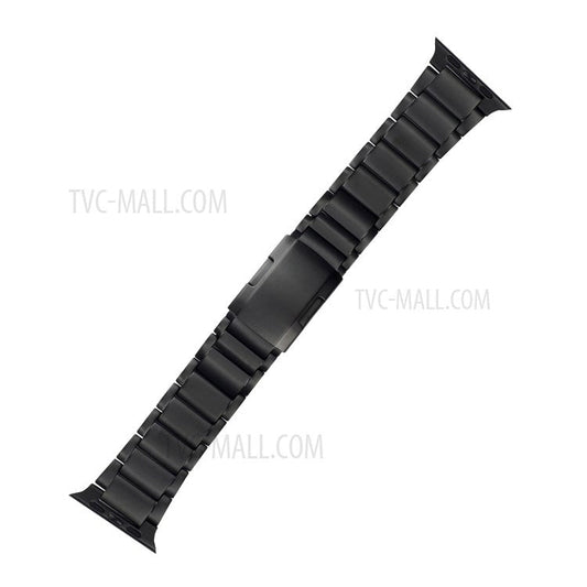 One Bead Titanium Steel Watchband Replacement Strap for Apple Watch Ultra 49mm / Ultra 2 49mm / Series 9 45mm / SE (2023) 44mm / Series 8 / 7 45mm / Series 6 / 5 / 4 / SE / SE (2022) 44mm / Series 3 / 2 / 1 42mm - Black
