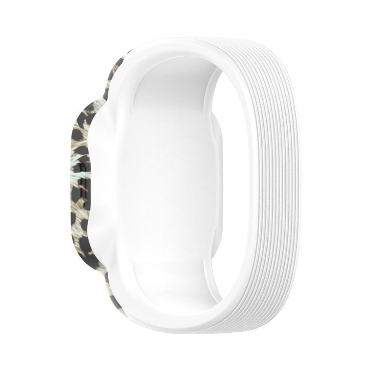 Silicone Pattern Printing Replacement Watch Band Strap for Garmin Vivofit jr 3, Size: L - Brown Leopard