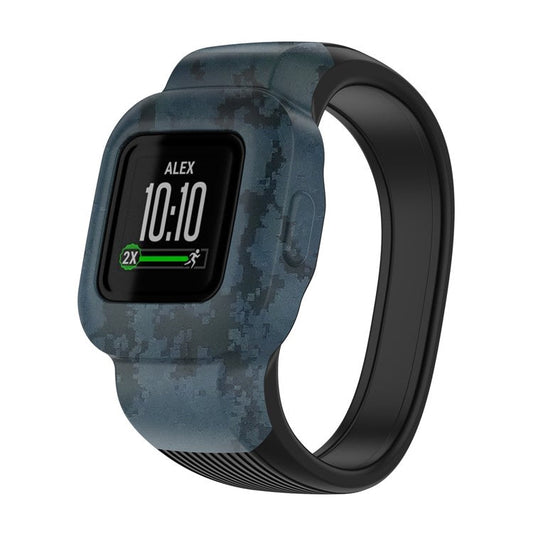 Silicone Pattern Printing Replacement Watch Band Strap for Garmin Vivofit jr 3, Size: L - Mosaic