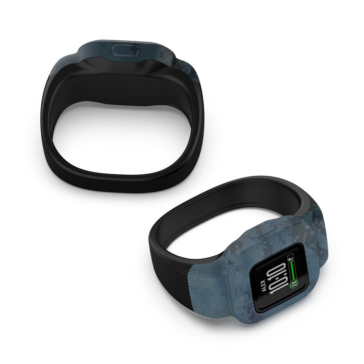 Silicone Pattern Printing Replacement Watch Band Strap for Garmin Vivofit jr 3, Size: L - Mosaic