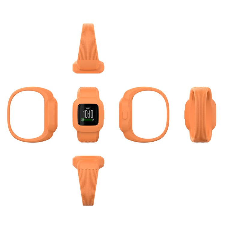 Solid Color Replacement Silicone Watch Band Wrist Strap for Garmin Vivofit jr 3, Size: S - White