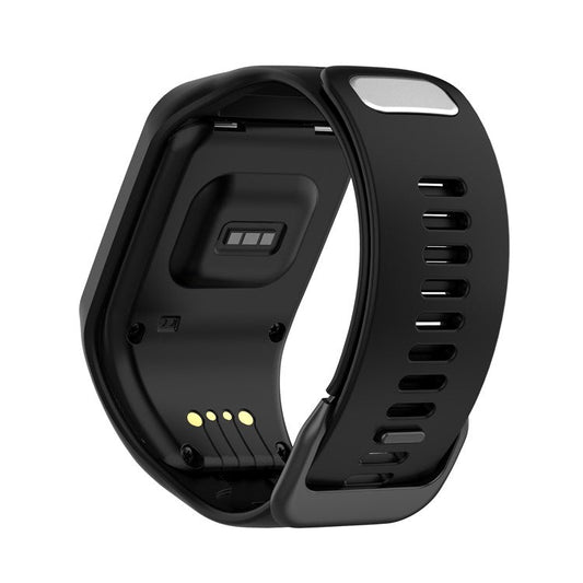 Silicone Watchband Replacement Wrist Strap for TomTom Spark/Runner 3/2 - Black