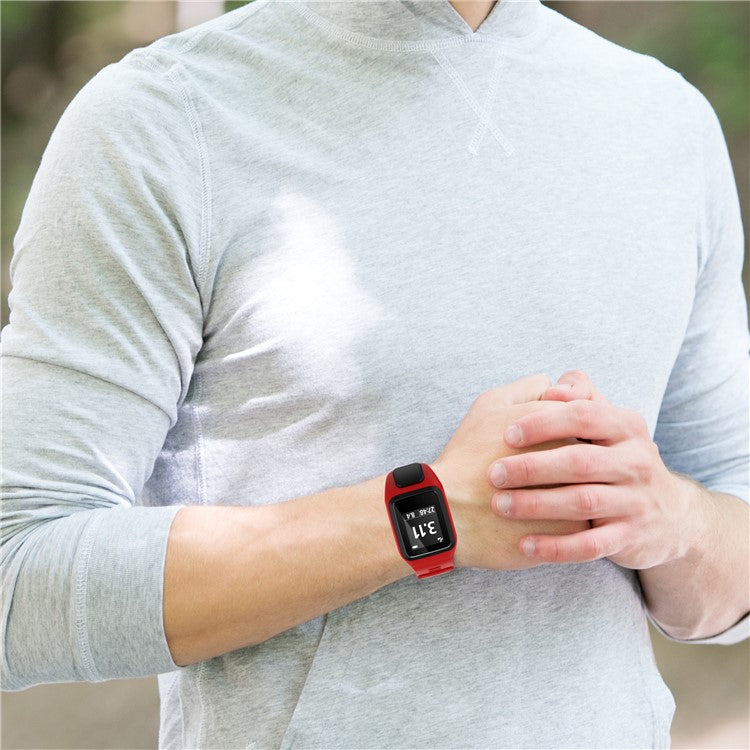 Silicone Watchband Replacement Wrist Strap for TomTom Spark/Runner 3/2 - Black