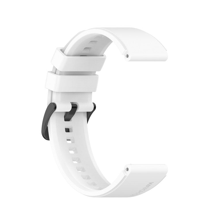 22mm Plain Silicone Watch Band Strap Replacement for Huawei Watch 3/Watch 3 Pro - White