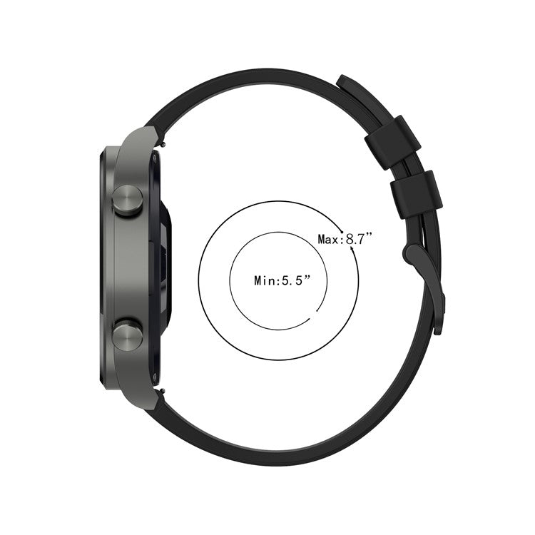22mm Plain Silicone Watch Band Strap Replacement for Huawei Watch 3/Watch 3 Pro - Grey
