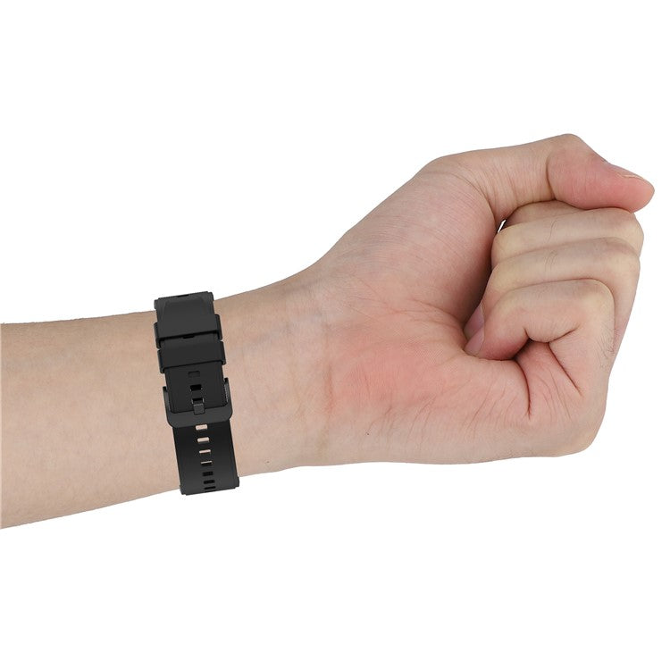 22mm Plain Silicone Watch Band Strap Replacement for Huawei Watch 3/Watch 3 Pro - Grey