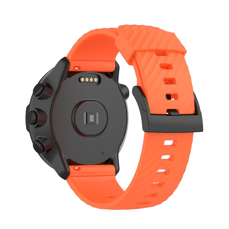 24mm Soft Silicone Replacement Accessory Watch Band Wrist Strap for Suunto Spartan Sport / Spartan Sport Wrist HR / Suunto 9 / 9 Baro / Suunto 7 / Suunto D5 - Orange