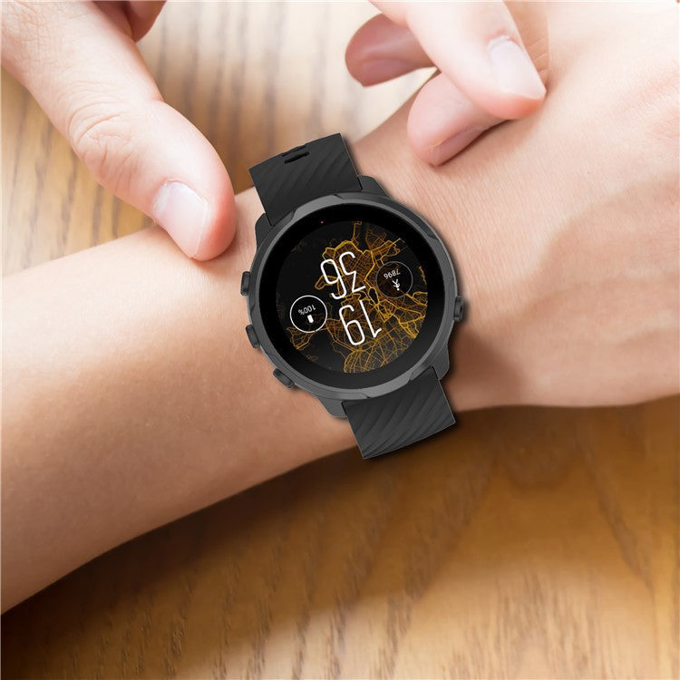 24mm Soft Silicone Replacement Accessory Watch Band Wrist Strap for Suunto Spartan Sport / Spartan Sport Wrist HR / Suunto 9 / 9 Baro / Suunto 7 / Suunto D5 - Orange